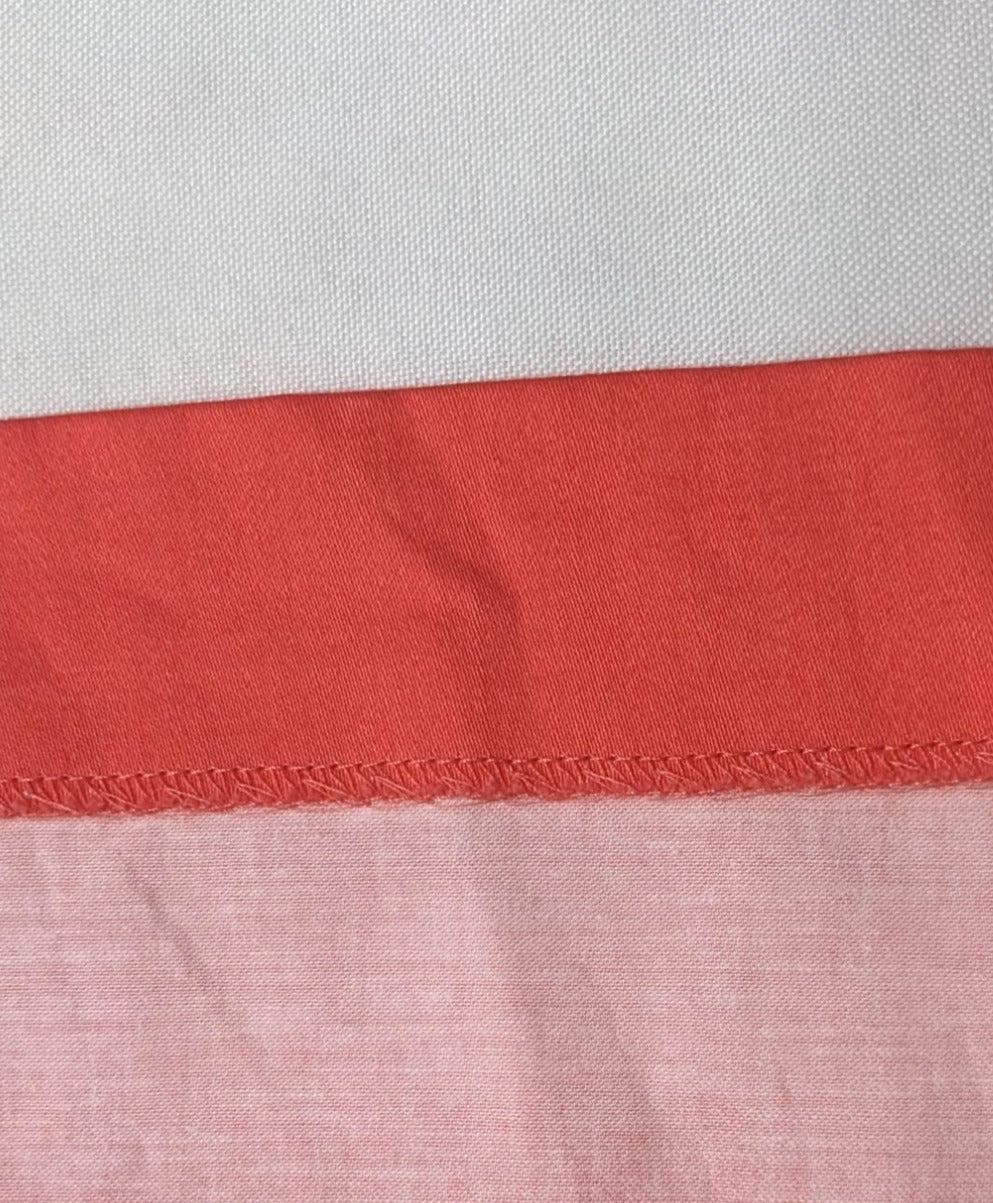 NWT NINE WEST 98% Cotton Coral Tan Belted Sheath Dress Sz 8 Sleeveless Tie Dye