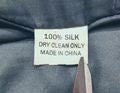 GOBI 100% Silk Blue Knot Front Traditional Chinese Jacket Mandarin Collar Size L