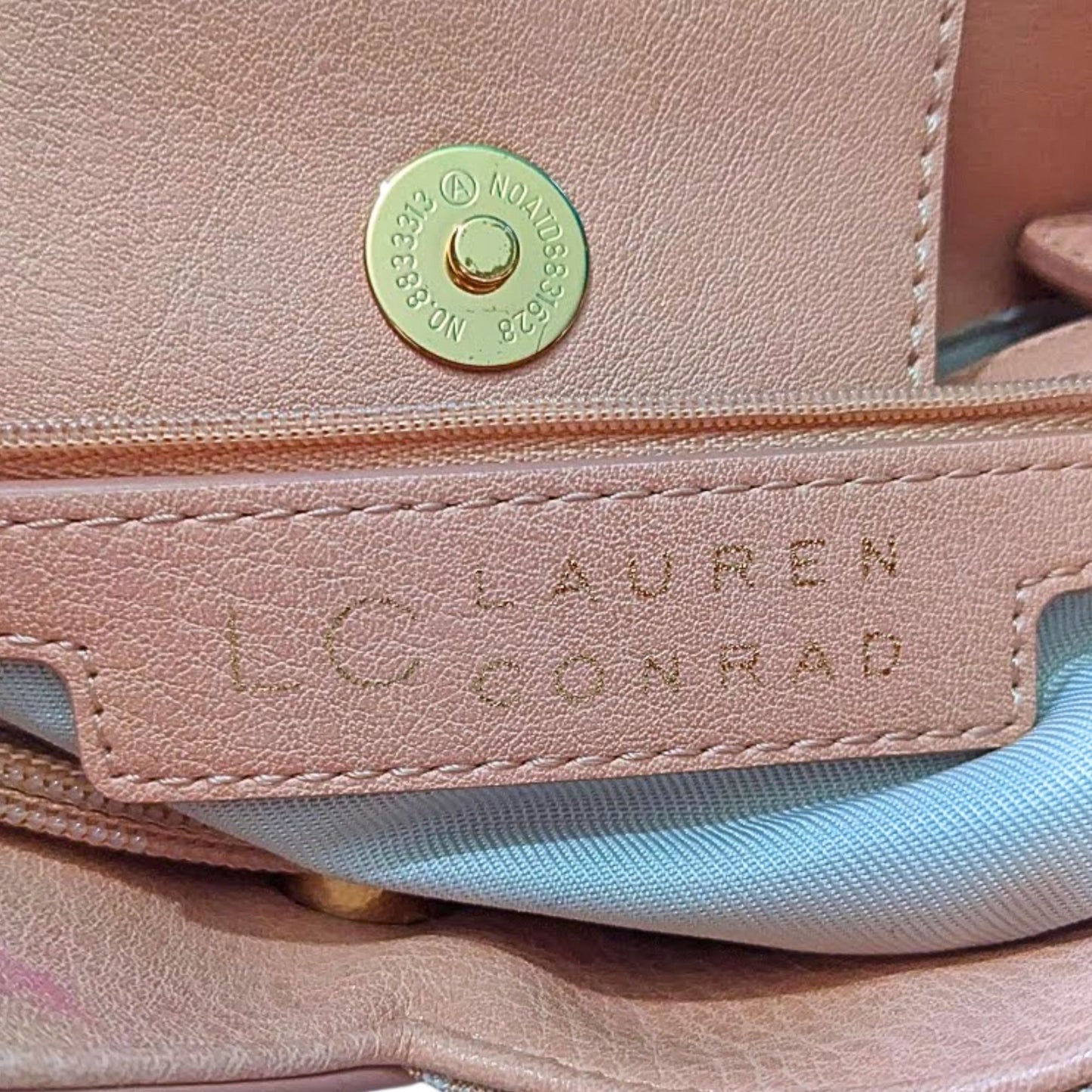 LC LAUREN CONRAD Pink & Rose Gold Tulip Crossbody Satchel 10x4x8