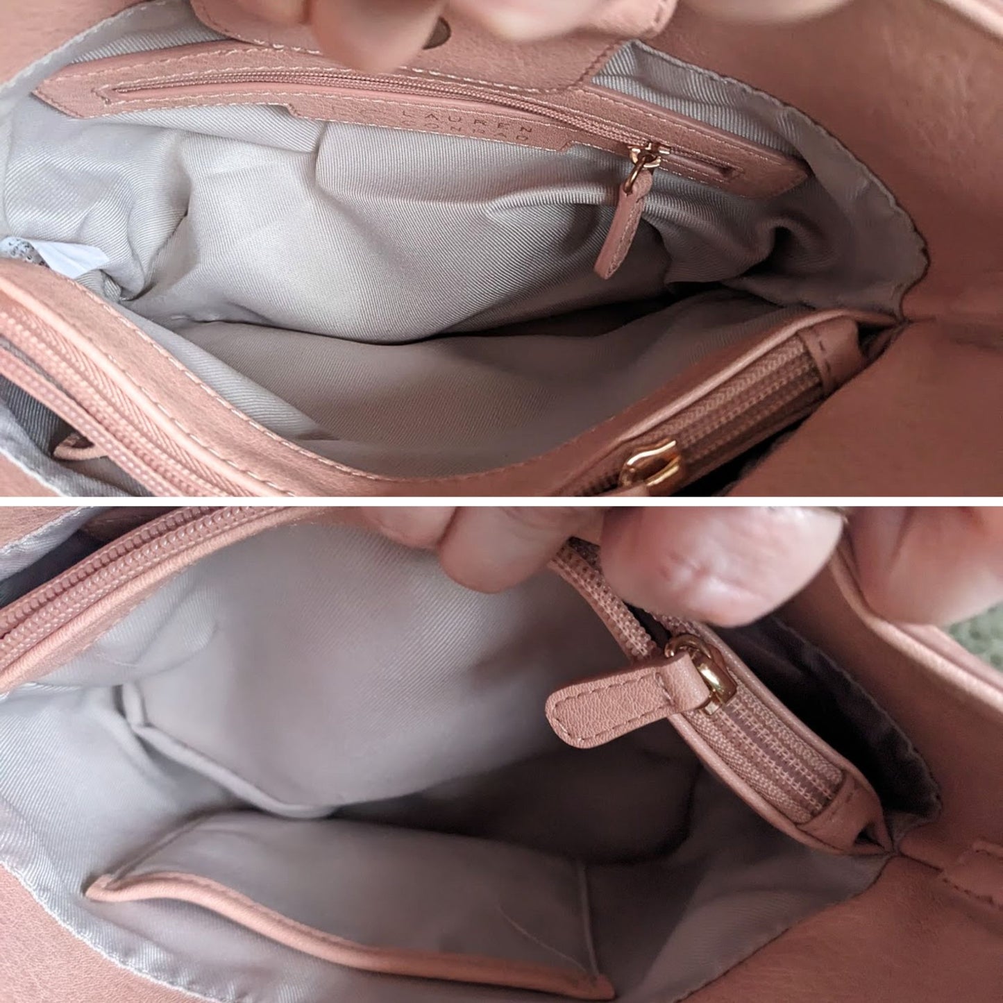 LC LAUREN CONRAD Pink & Rose Gold Tulip Crossbody Satchel 10x4x8