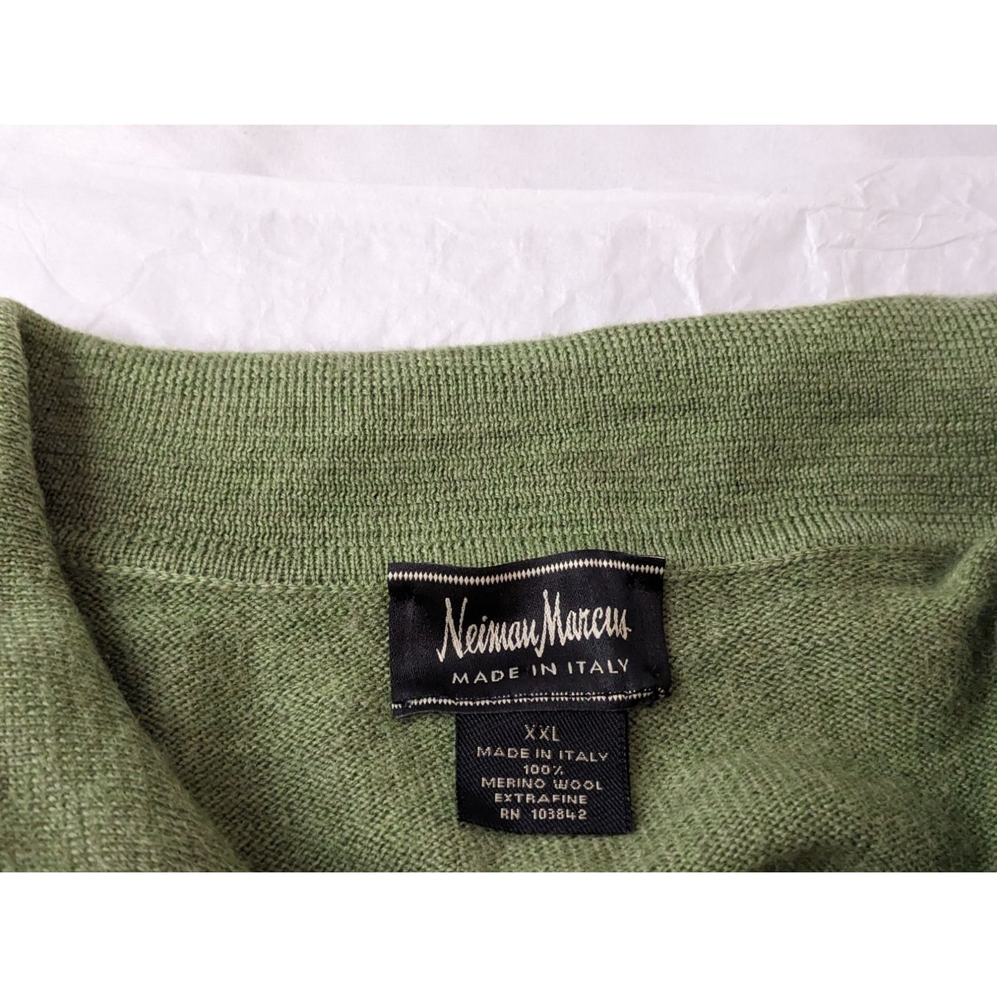 NEIMAN MARCUS 100% Extrafine Merino Wool Sweater Made in Italy Size XXL