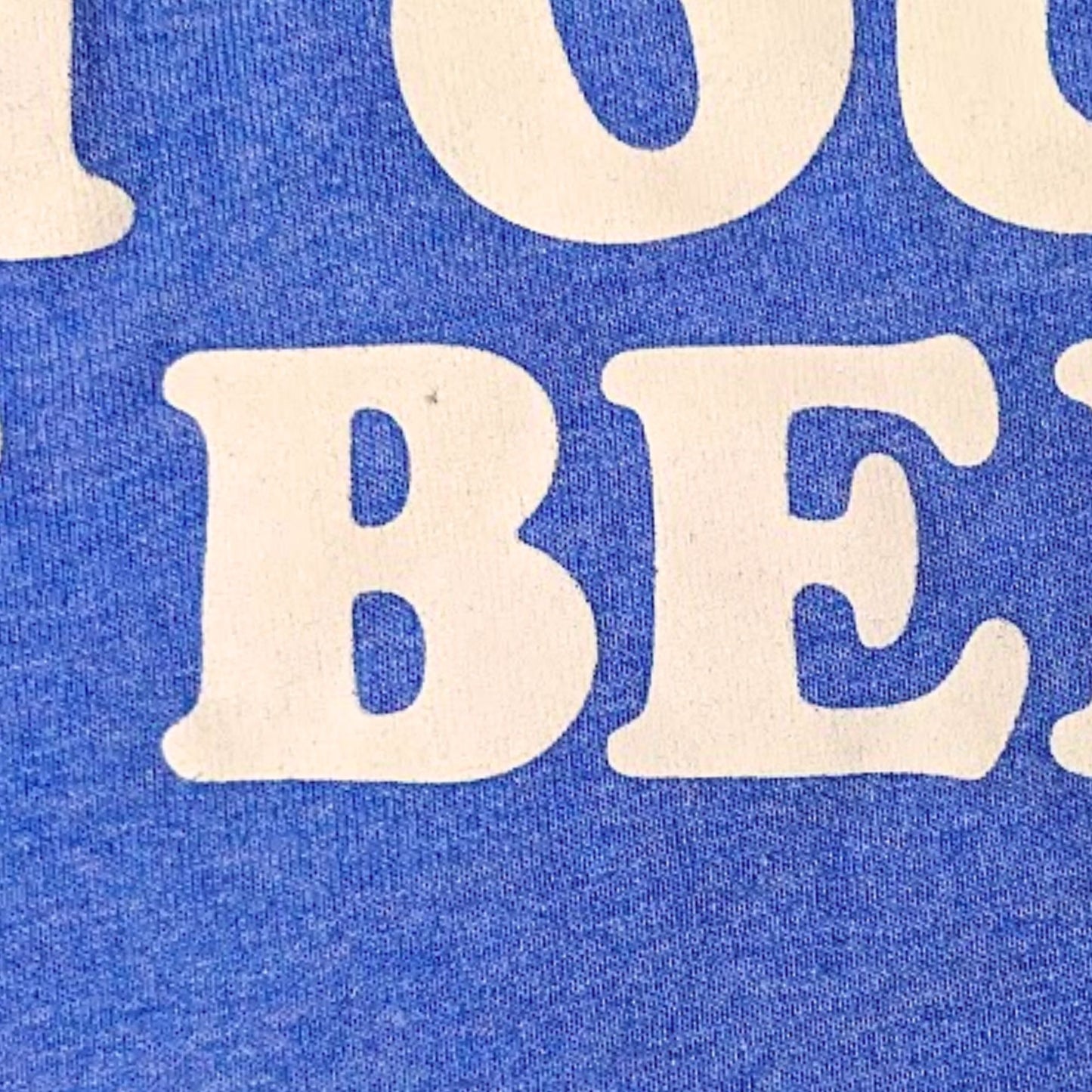 NWOT SPENCER'S Heather Blue Cotton Blend "I Have No Idea" Graphic Tee Sz Men's L
