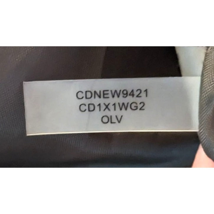 CALVIN KLEIN Army Green Pencil Sheath Dress Sleeveless Waist Tie Size 6