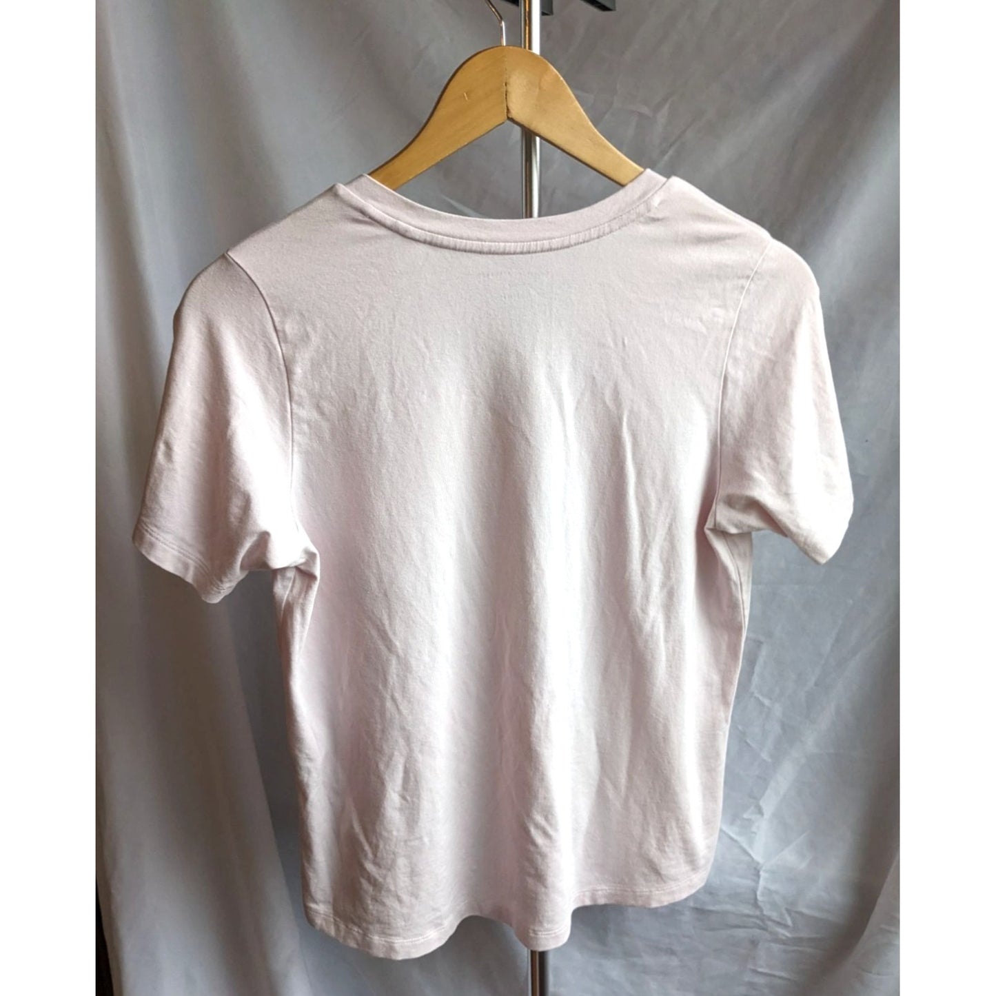 UNIVERSAL STANDARD Petite V Rex in Pale Pink Pima Cotton V-Neck 2XSP (sz 6-8)