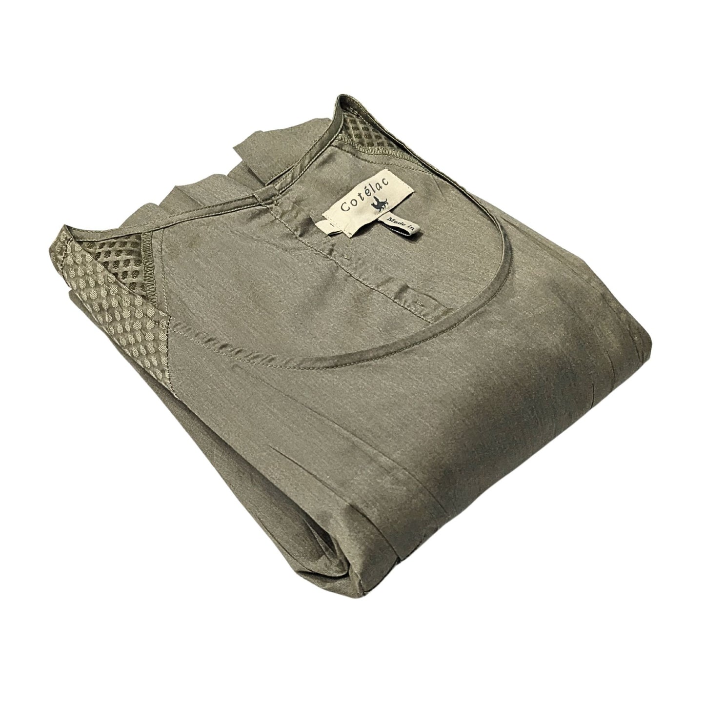 Vintage Y2K COTELÁC Olive Khaki A-Line Mini Dress Size 6