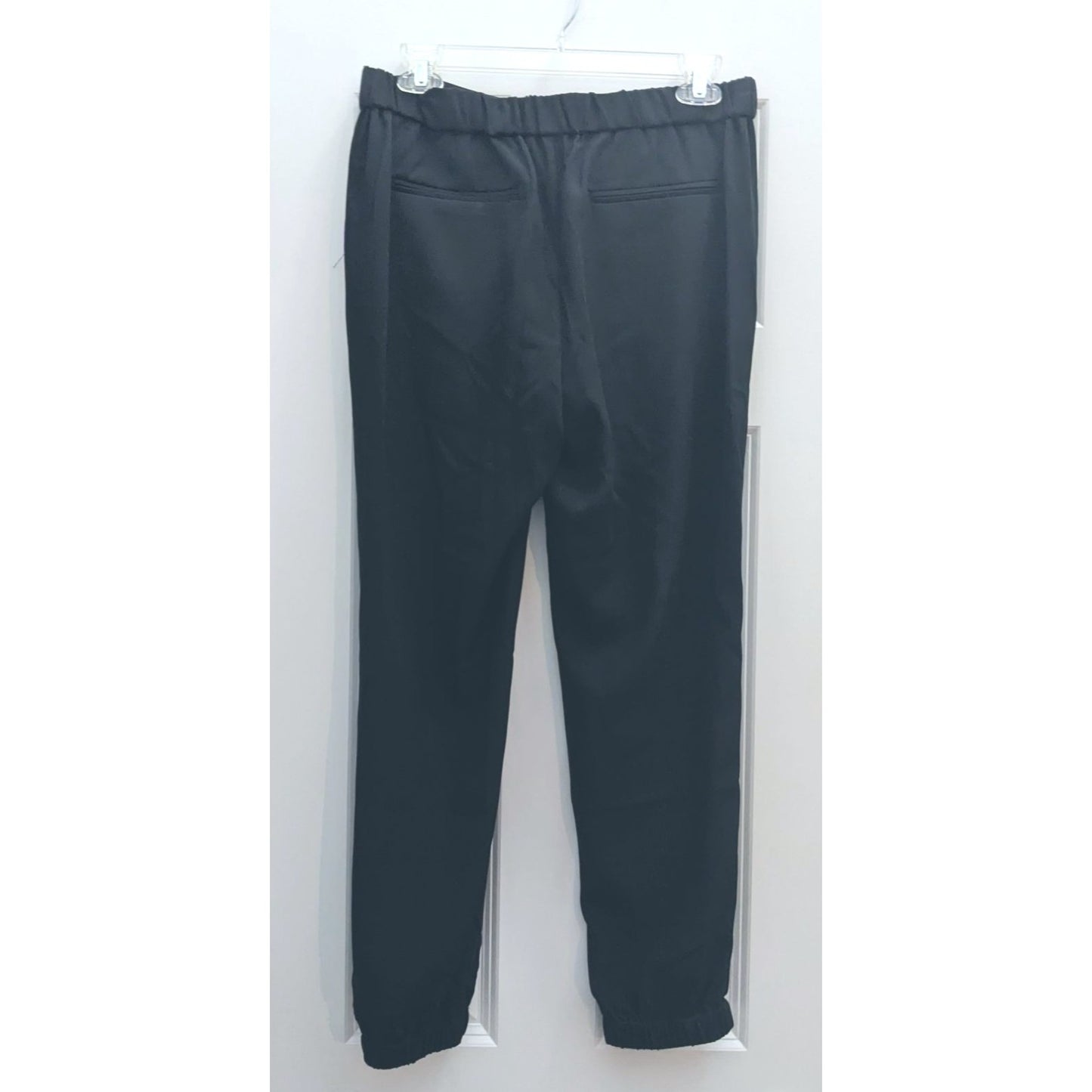 TROUVE Black Dress Crepe Joggers w/ Pockets & Elastic Cuffs Size 4