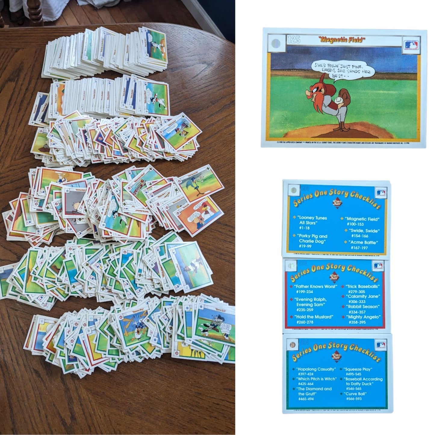 Massive 5lb Lot of Vintage 1990s Looney Tunes Upper Deck Series 1 Trading Cards