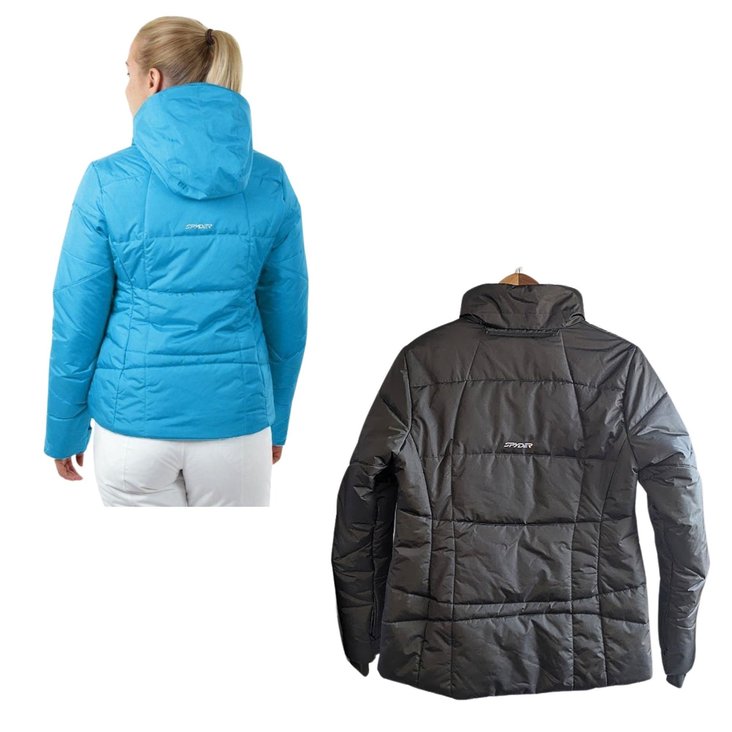 SPYDER Green Alia Thinsulate Mock Neck 10k/10k Puffer Ski Jacket 144104 Size 8