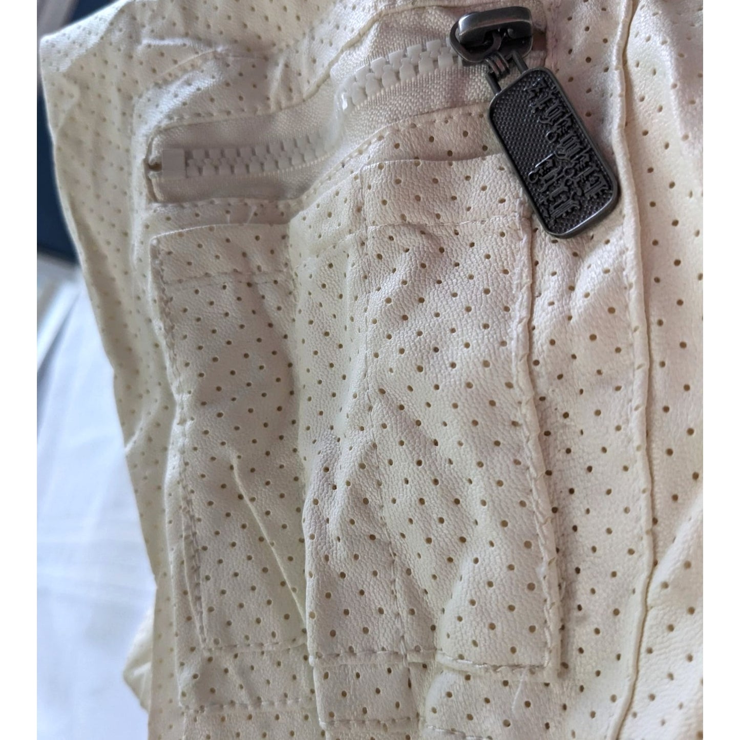 NWT Vtg Y2K FIVE ELEMENTZ Perforated FauxLeather Streetwear Jacket Mens Size 2XL