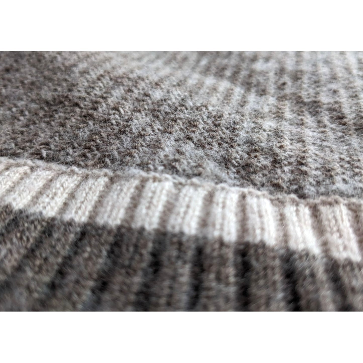 TOAD & CO Beige Non-Mulesed Lambswool Sweater w/ Lace-Up Keyhole Stripes Size S