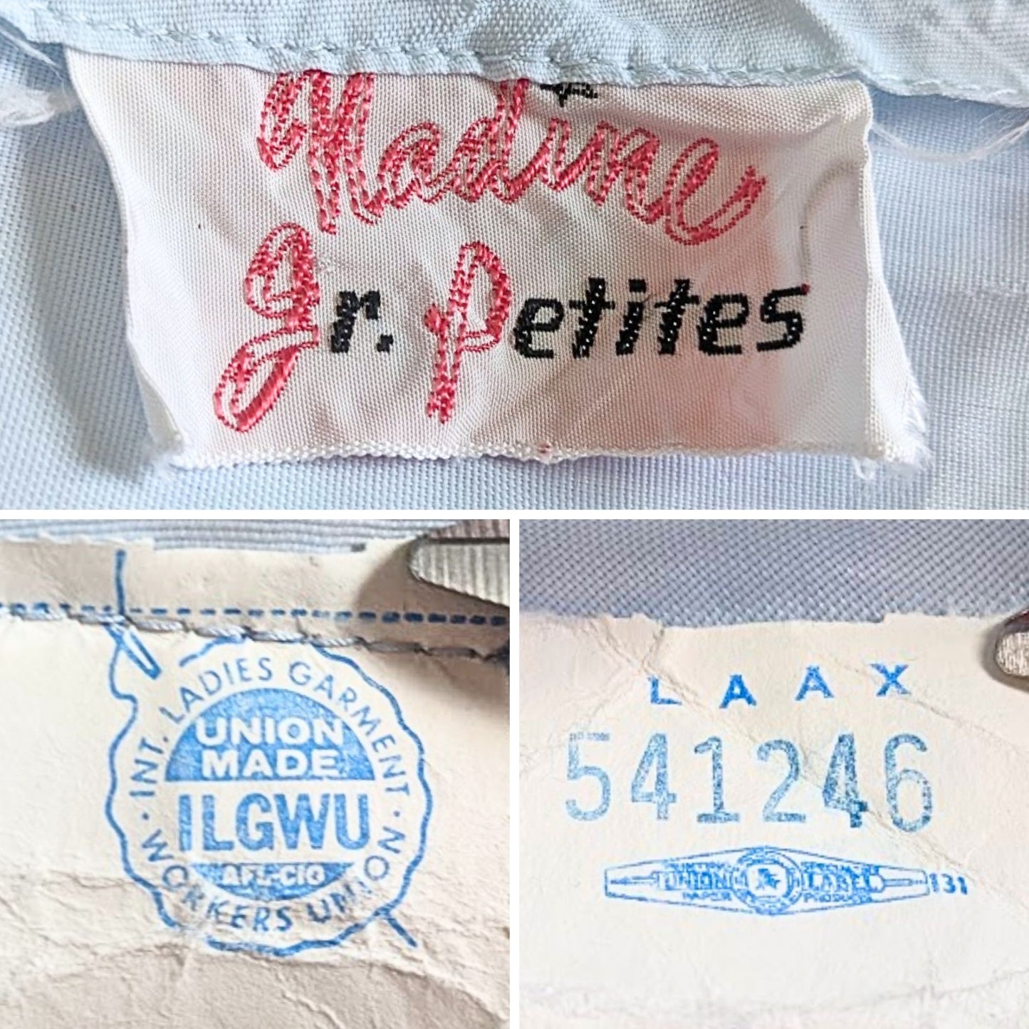Vtg Mid-60s NADINE JR. Petites Cinderella Blue Chiffon Lace Prom Gown Size XS