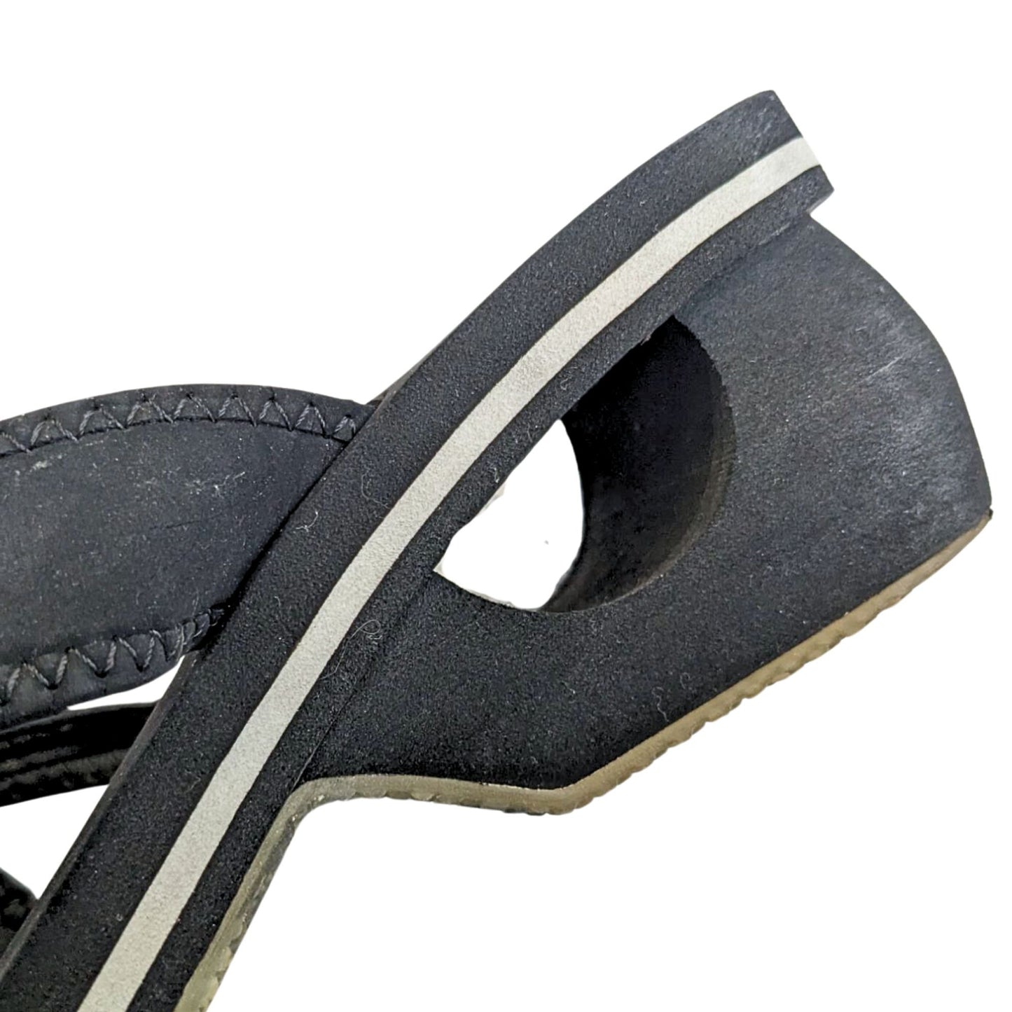 Vtg Y2K Somethin' Else from SKECHERS Black Cutout Neoprene Platform Sandals Sz 7
