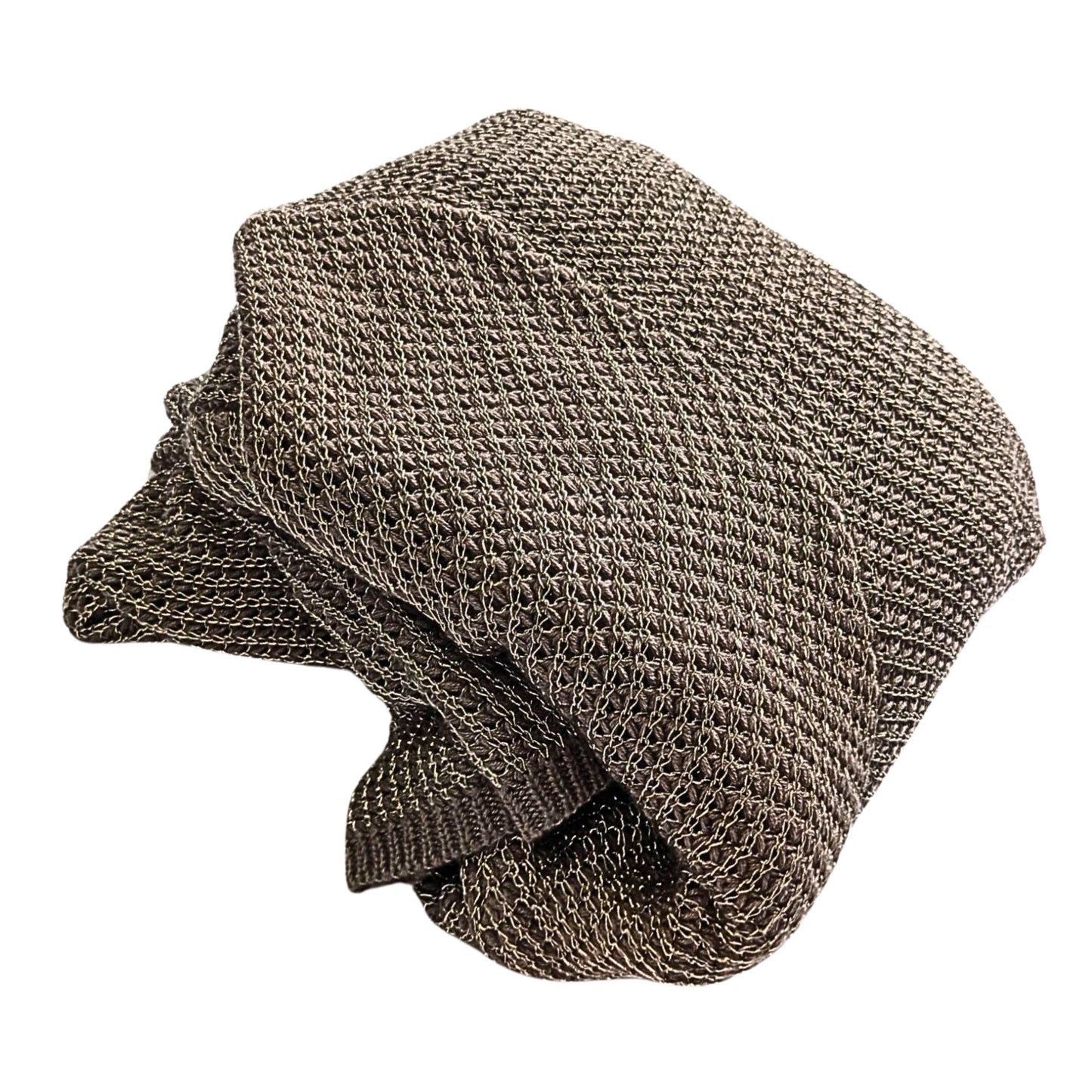 Incredible NWOT Vtg Y2K JESSICA LONDON Crochet Chainmail Lurex Cardigan Sz 26/28