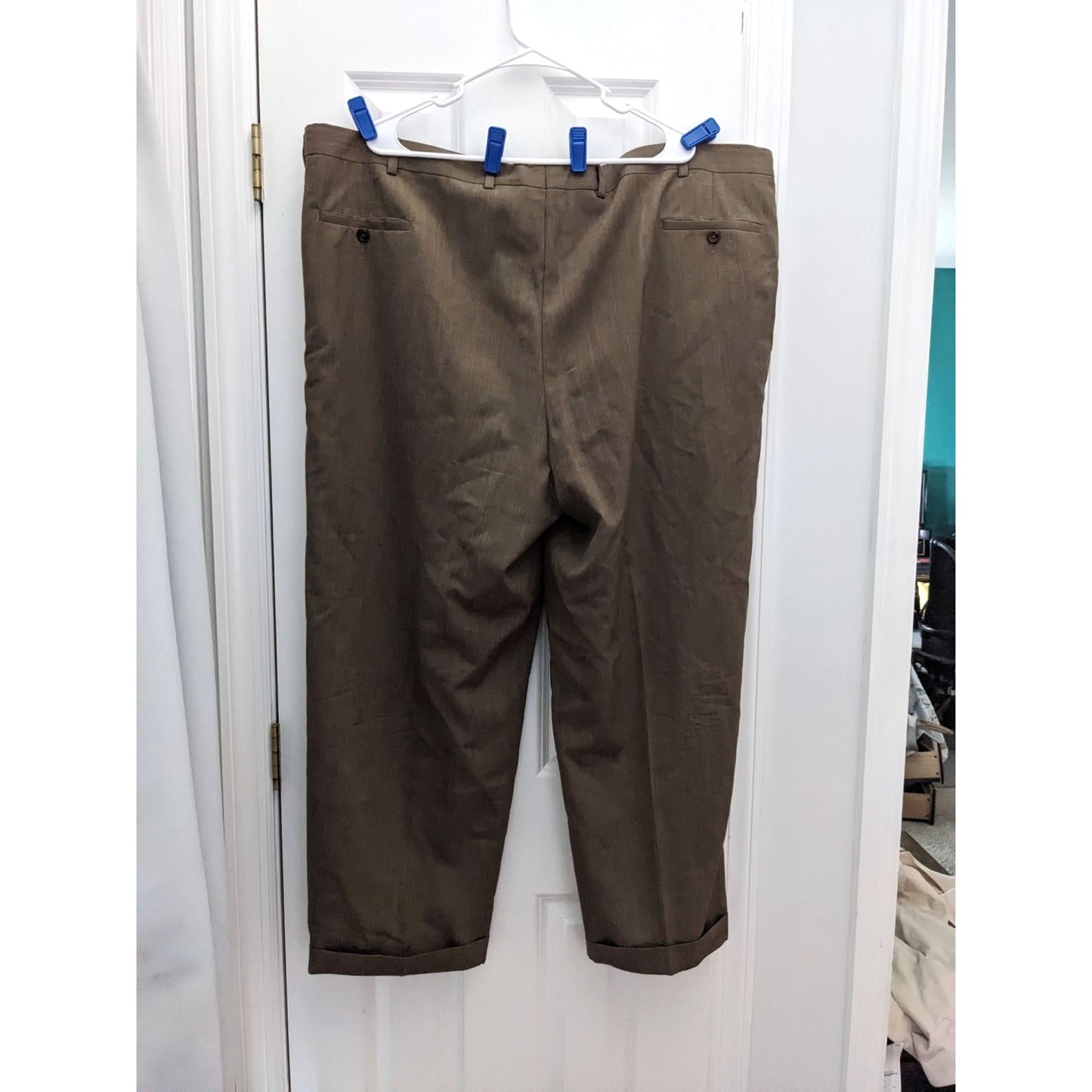 PRONTO UOMO Peanut Brown Twill Suit Pants ✅Hem Allowance✅ Twee Hipster 50"x29"