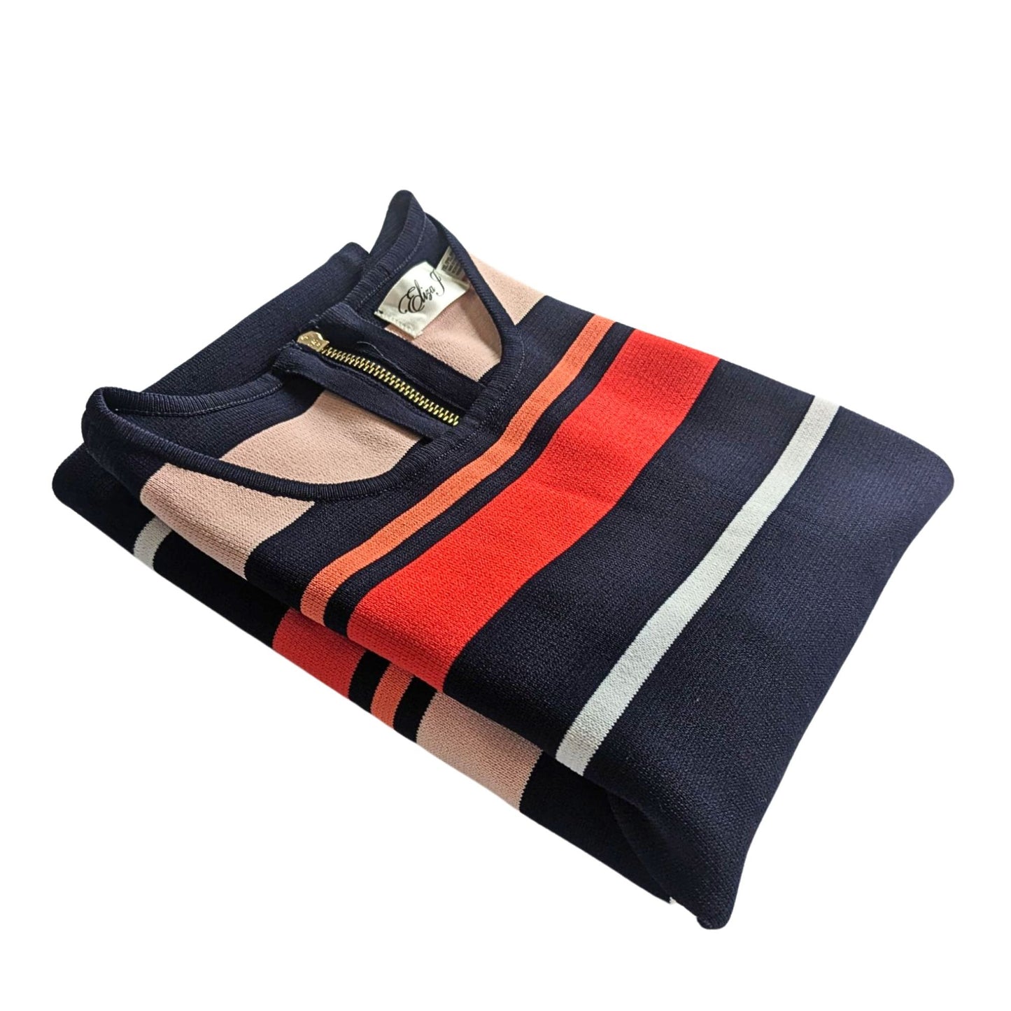 NWOT ELIZA J Red Navy Bayadere Stripe Tank Sweater Dress SIZE XLP