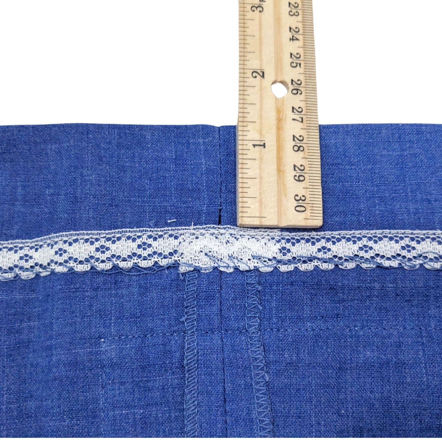 Vintage 60s/70s SEATON HALL Blue Sleeveless Teen Schoolgirl Pinafore Size 7/8
