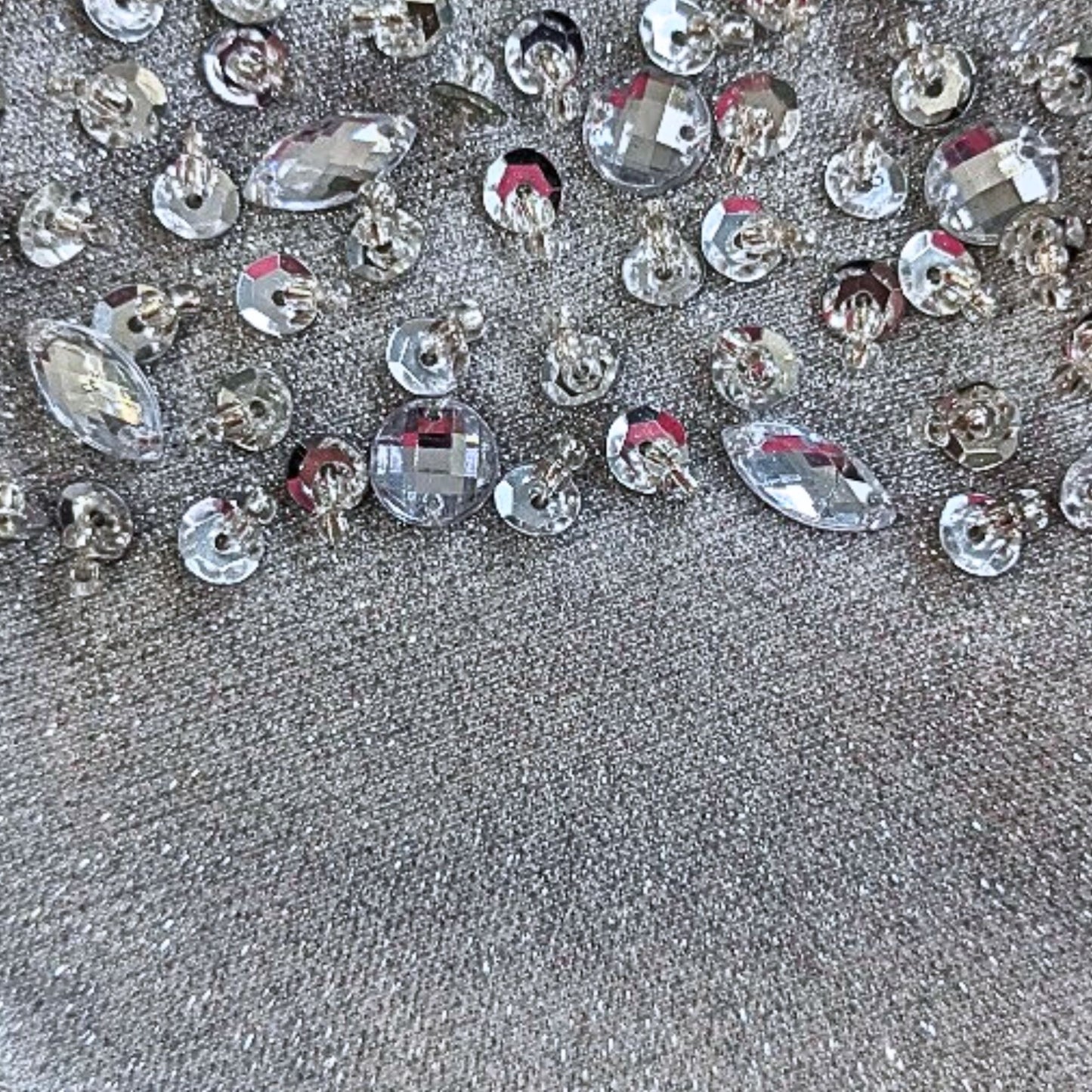 NWT LUNSS Custom Couture Silver Cinderella Wedding/Evening Gown w/Train Sz16/18
