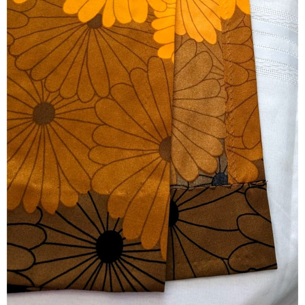 NWOT Vtg 70s DEWEESE DESIGN Yellow Sunflower Hippie Pinup Maxi Swim Dress Sz 12