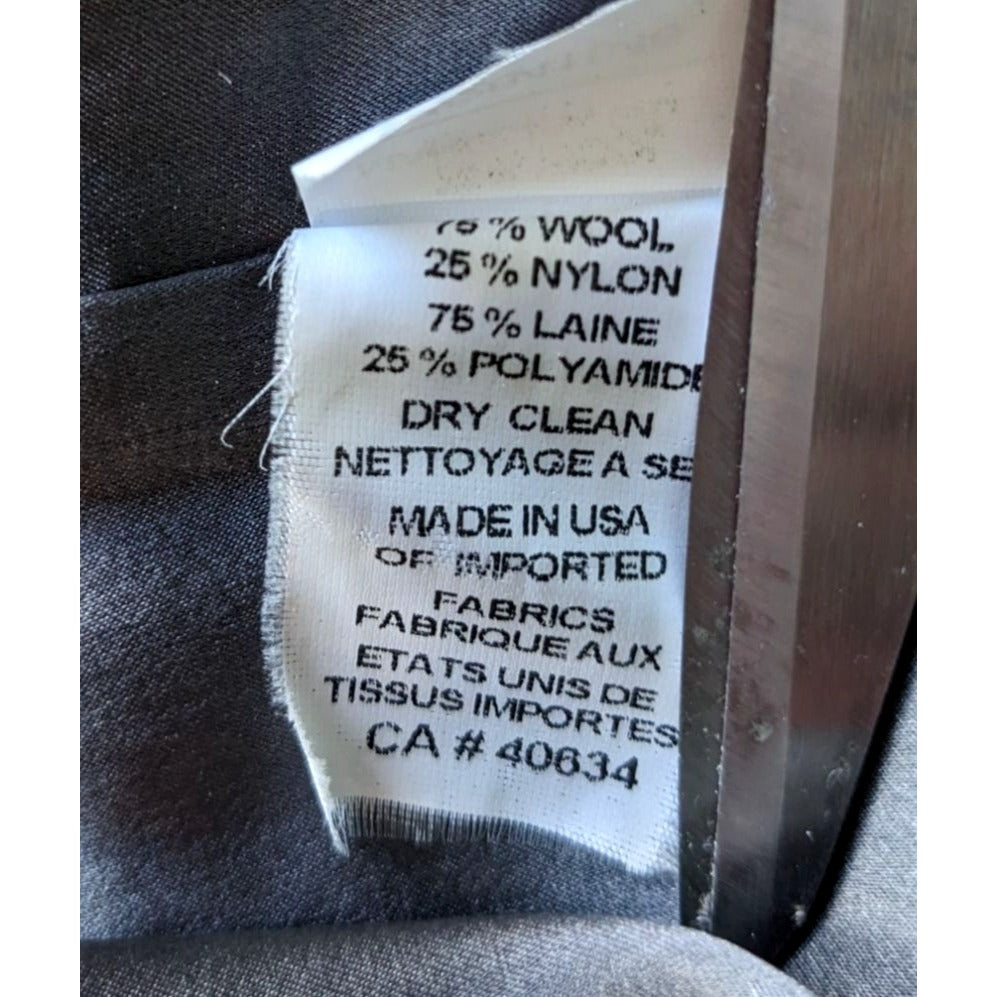 Vintage Y2K MARC JACOBS Wool-Nylon Gray Neck Tie Short Sleeve Shift Dress Size 2