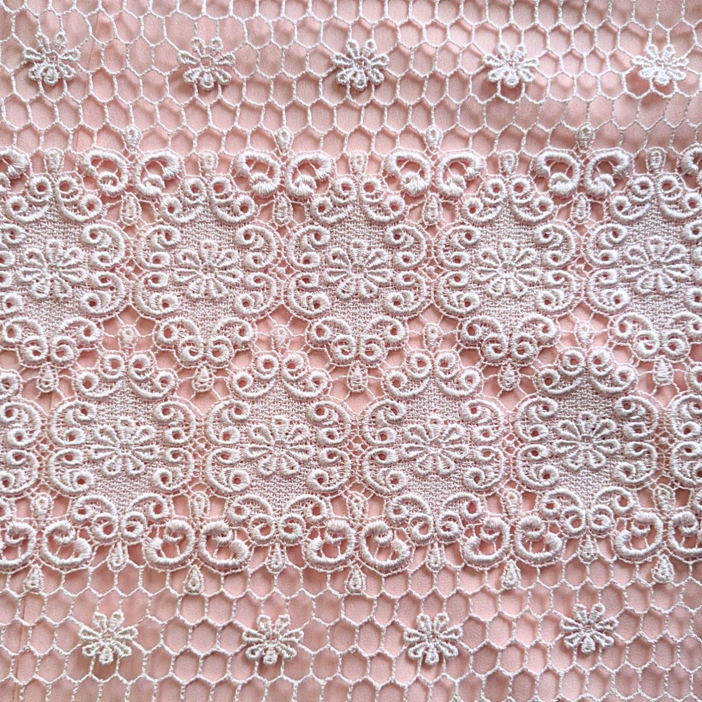 Vintage 90s CELINE NEW YORK Mystery Pink Chiffon & Lace Evening Dress Size 14/16