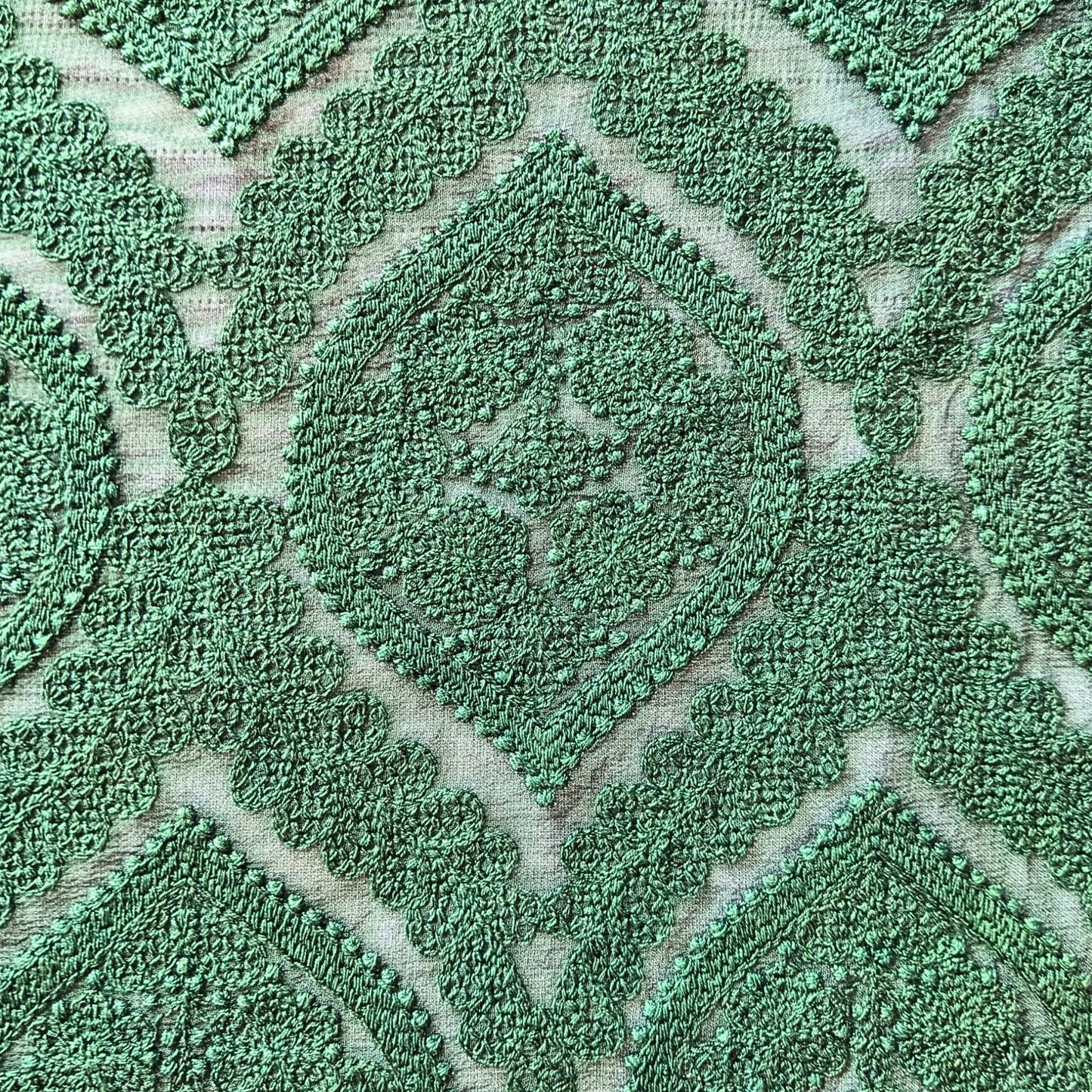 NWT HEMANT & NANDITA Viridian Aari Zardozi Metallic Embroidered Tassel Caftan L