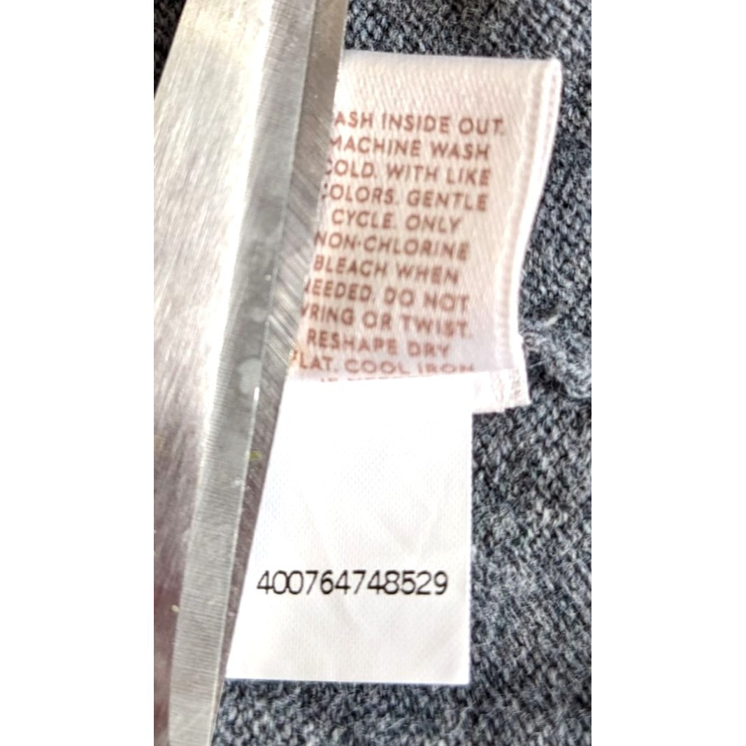 LC LAUREN CONRAD Gray Side Tie Crew Neck Sweater Cozy Minimalist Size XXL