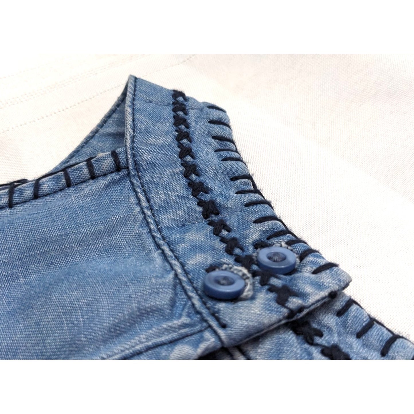 Anthropologie CLOTH & STONE 100% Tencel Lazuli Chambray Halter Swing Dress Sz XS