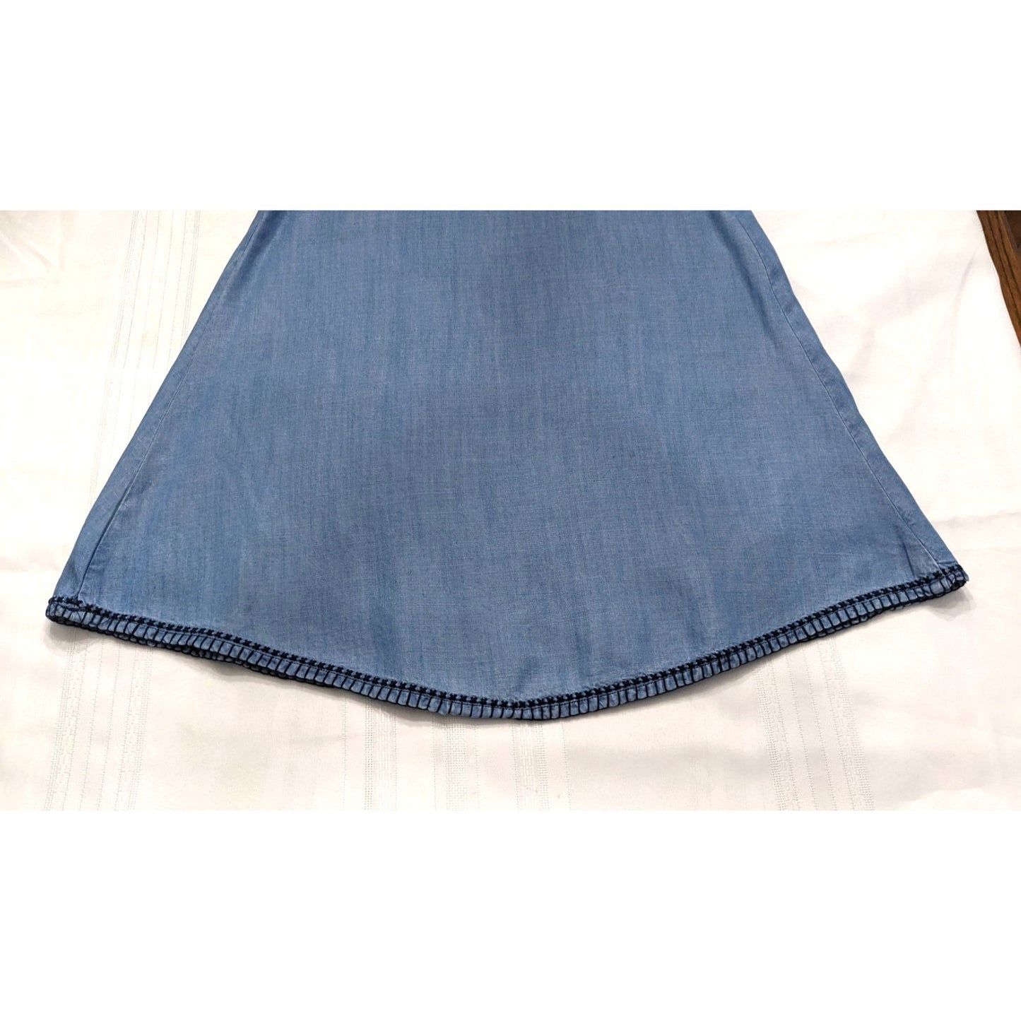 Anthropologie CLOTH & STONE 100% Tencel Lazuli Chambray Halter Swing Dress Sz XS