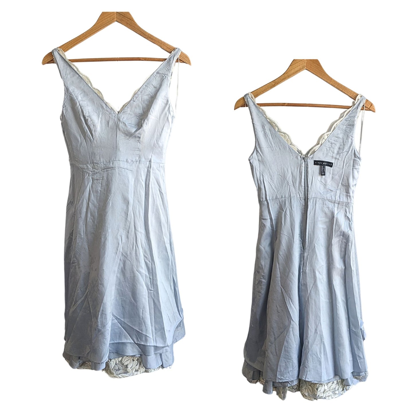 NWT BHLDN Aidan Mattox Abbey Embroidered Fit & Flare DoubleV Cocktail Dress Sz 0