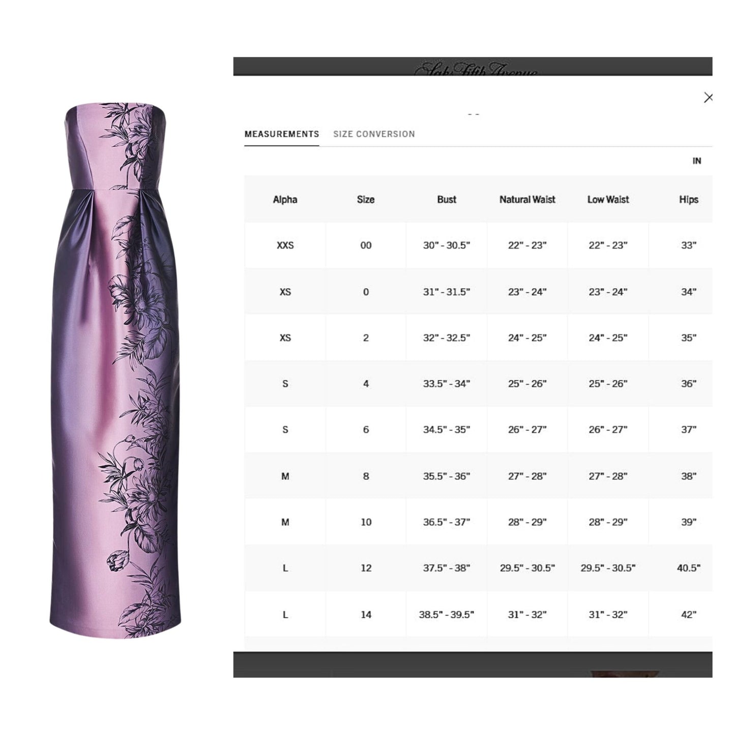 KAY UNGER Mikado Marisol Strapless Metallic Wisteria Purple Column Gown Size 12