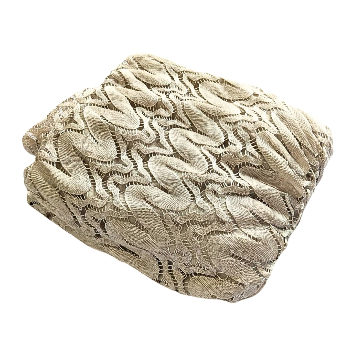 Vtg Y2K BODY CENTRAL Tall-Friendly Strapless SageGold Lace Overlay MiniMaxi Sz L