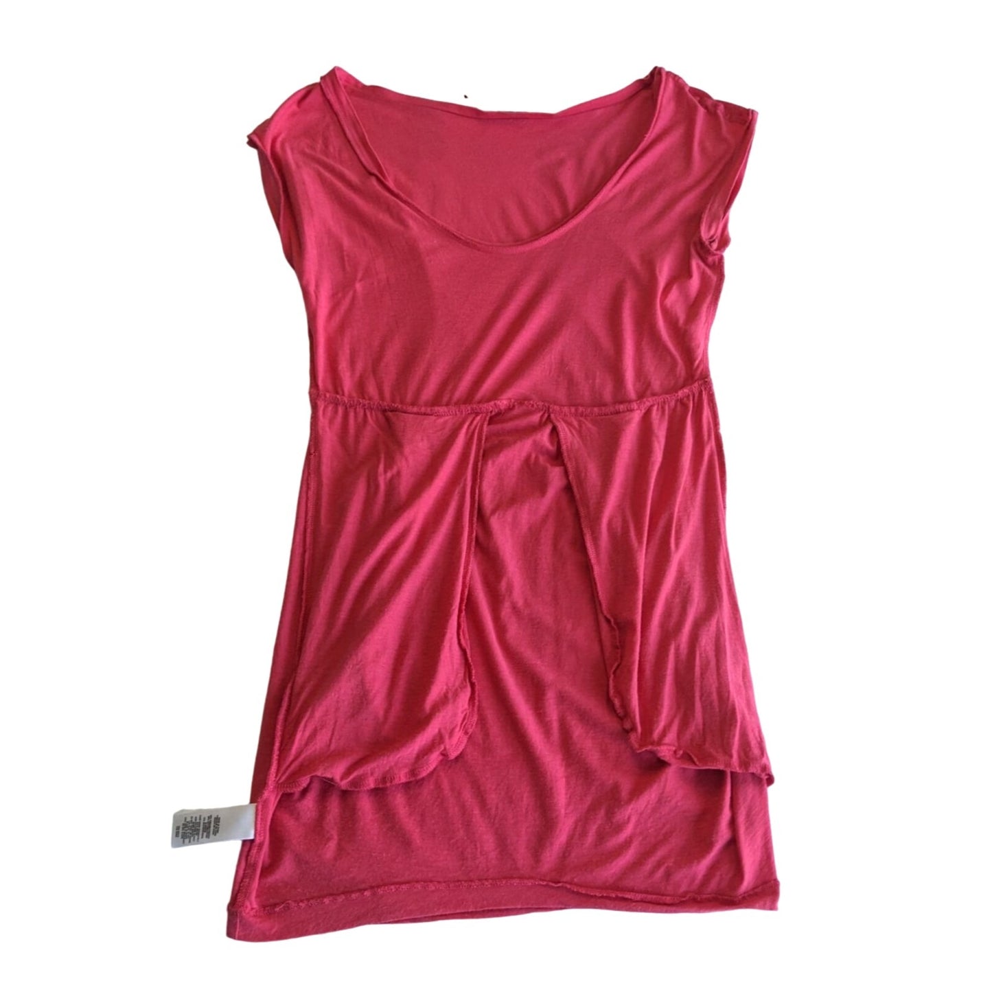 2010 JUICY COUTURE Salmon Pink Mini Dress Bubble Hem Draped Pockets Size SP