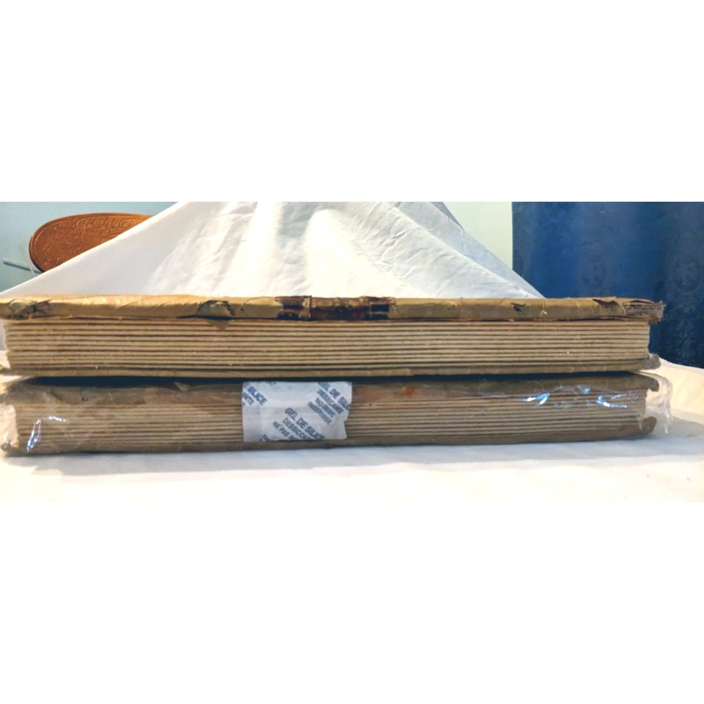 Set of 2 NWT HANDMADE Natural Photo Album - Leaf and Wood 11x10 - Bahamas