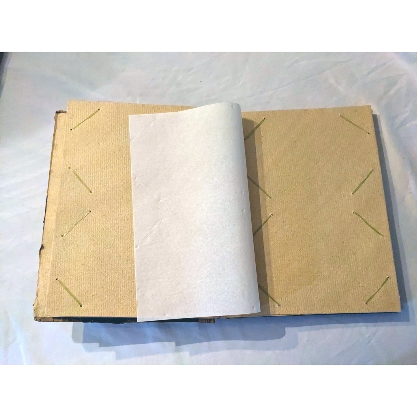 Set of 2 NWT HANDMADE Natural Photo Album - Leaf and Wood 11x10 - Bahamas