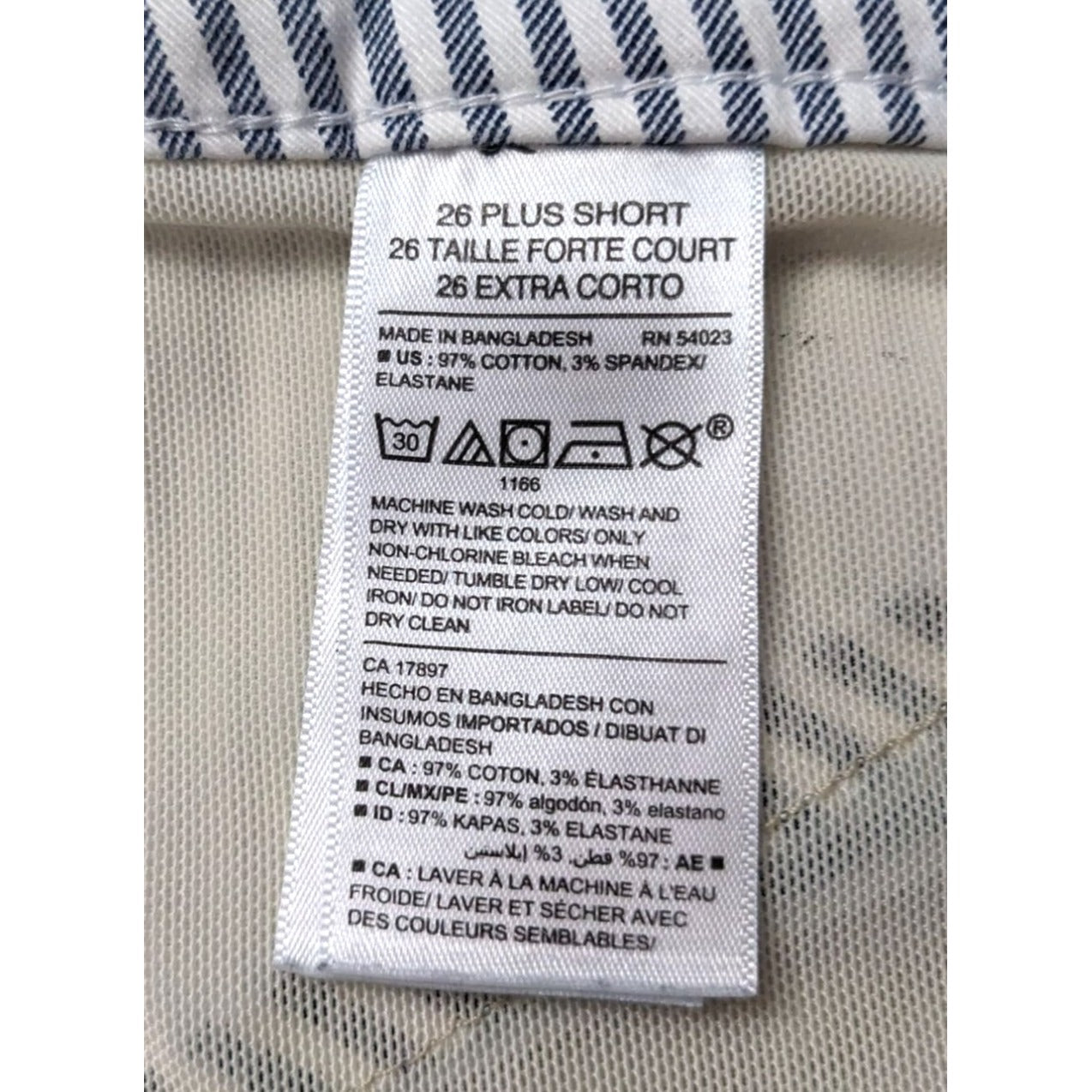 NWOT OLD NAVY Pixie Blue & White Railroad Striped Pants 97% Cotton Size 26P
