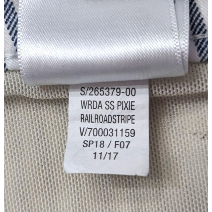 NWOT OLD NAVY Pixie Blue & White Railroad Striped Pants 97% Cotton Size 26P