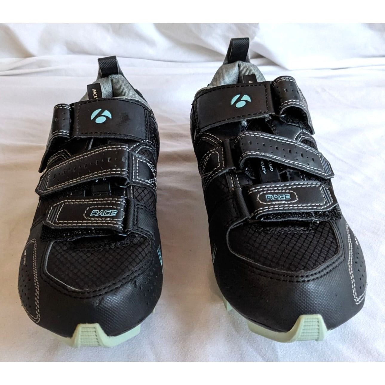 NWT BONTRAGER 'Race Mountain' Bike Cycling Shoes Black & Mint Green Size 5