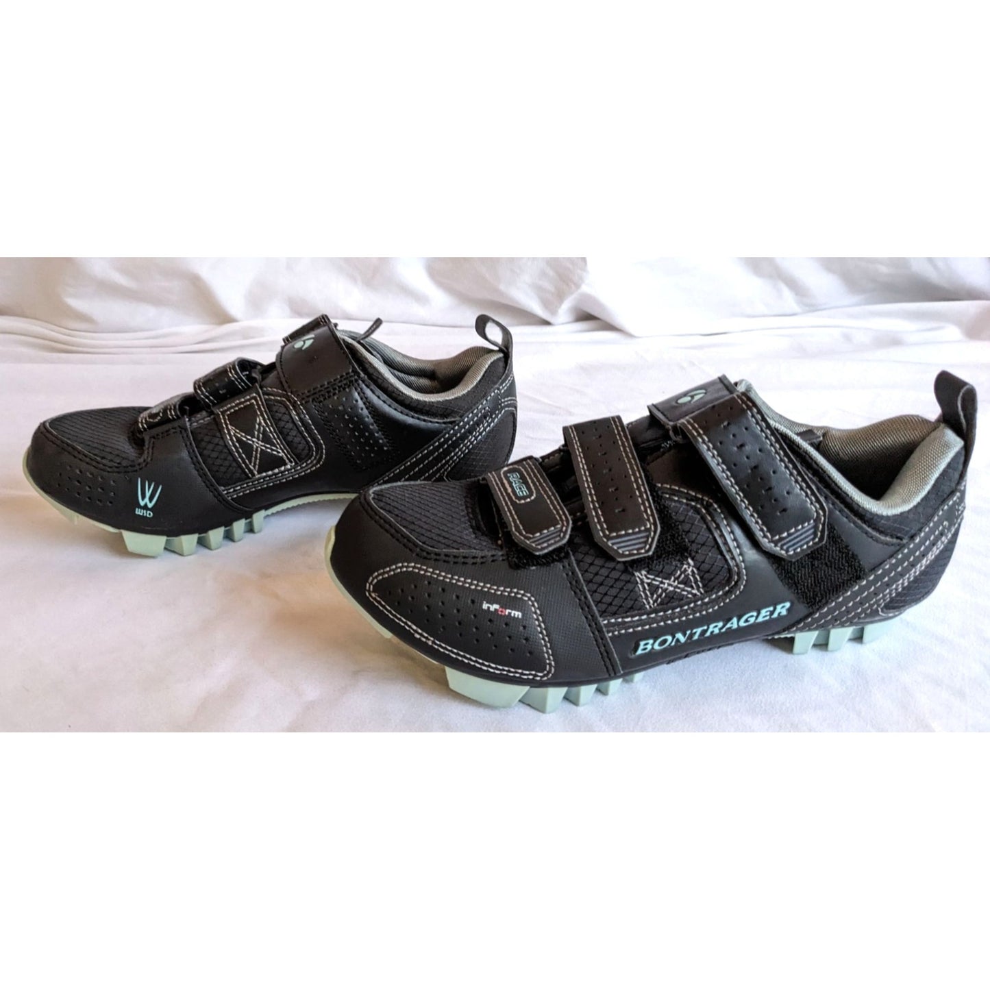 NWT BONTRAGER 'Race Mountain' Bike Cycling Shoes Black & Mint Green Size 5