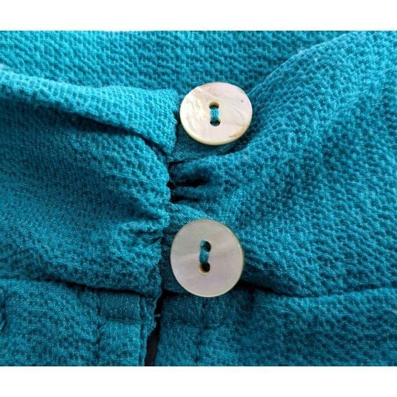 KIM & CAMI Cerulean Blue Tank Cut Out Keyhole Size M