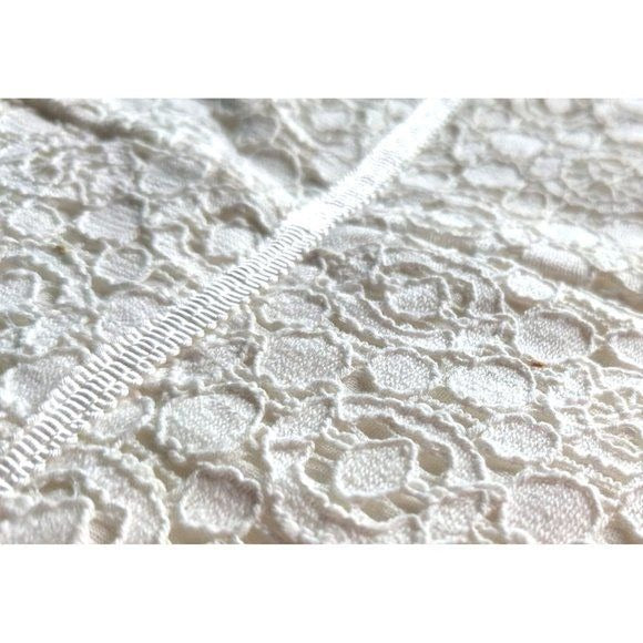NWOT MAX STUDIO White Cotton Lace Peplum Dress Mini Sleeveless Pencil Size 2