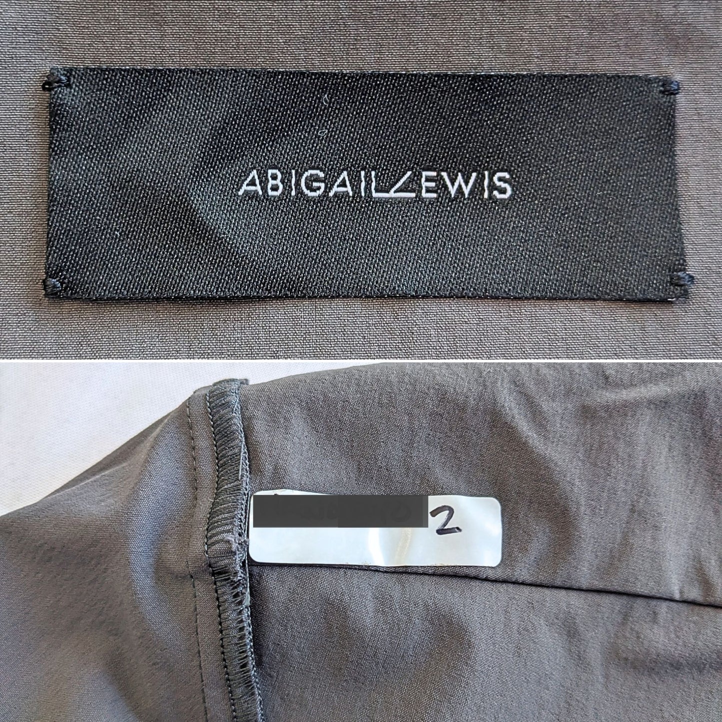NWOT ABIGAIL LEWIS Lab Shirt Gray Minimalist Avant Garde LS Button Up Size XS/S