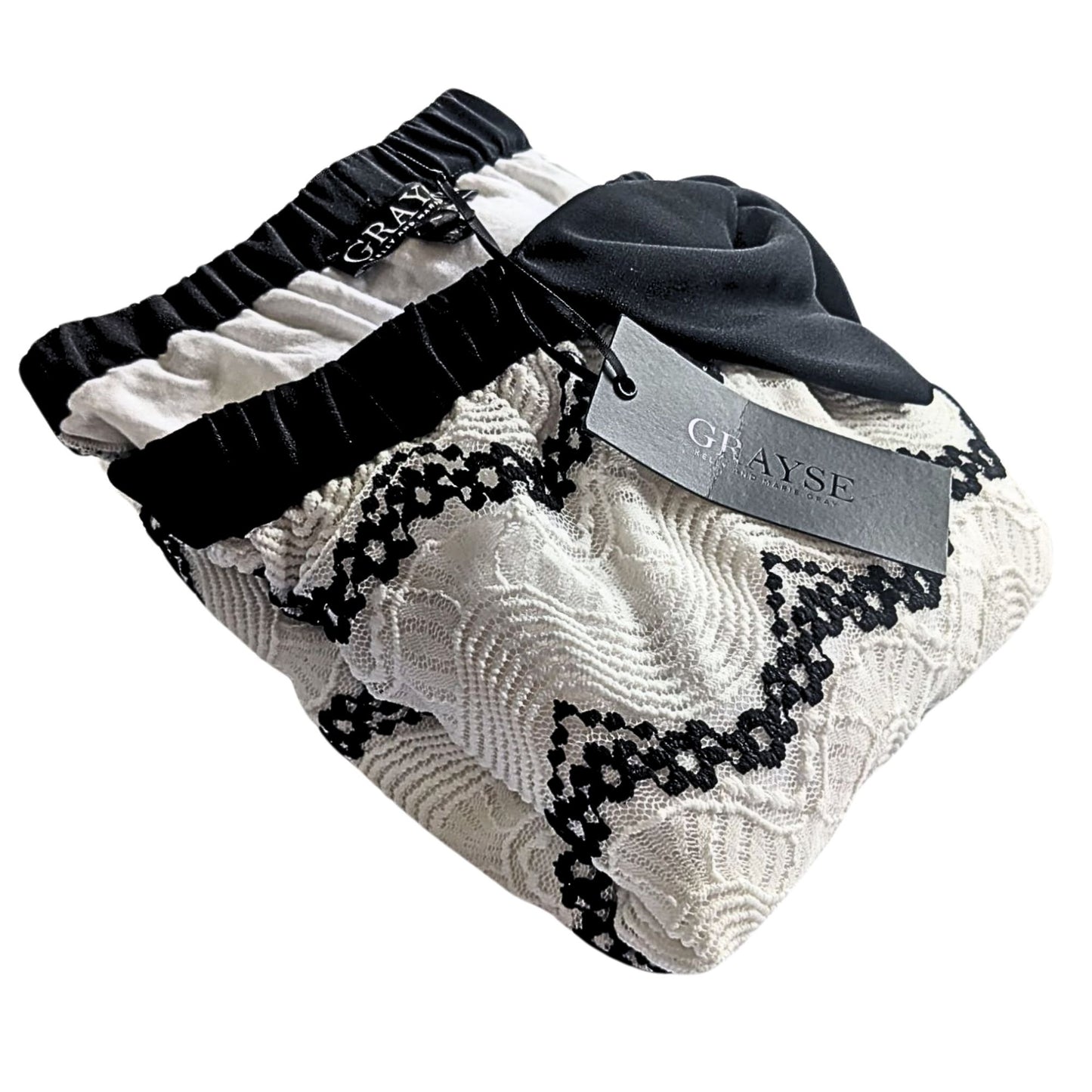 NWT GRAYSE St. John Chevron OffShoulder Wedding MOB MiniDress W1420301 Sz L $550