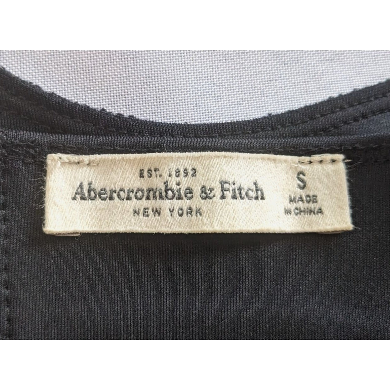 ABERCROMBIE & FITCH Black Cutout Princess Seam Scuba Skater Mini Dress Size S