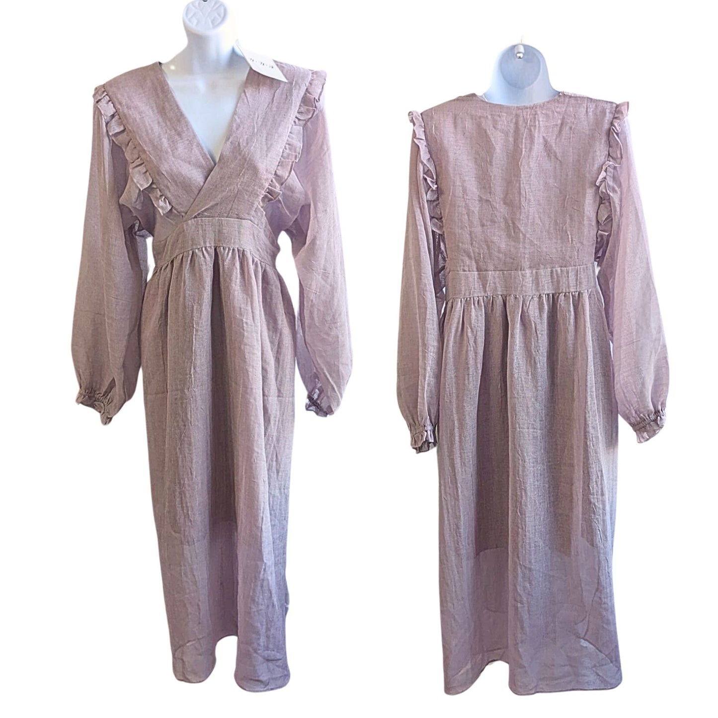 NWT YYF Japanese Harajuku Coquette Purple Chiffon Babydoll Dress Size M (S)