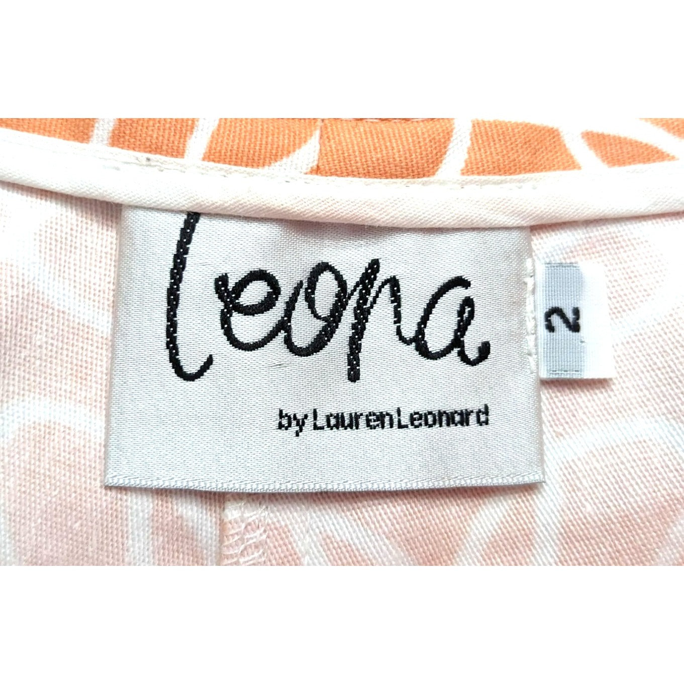 LEONA by Lauren Leonard Unique Coral HighWaisted Sailor Shorts 97% Cotton Size 2