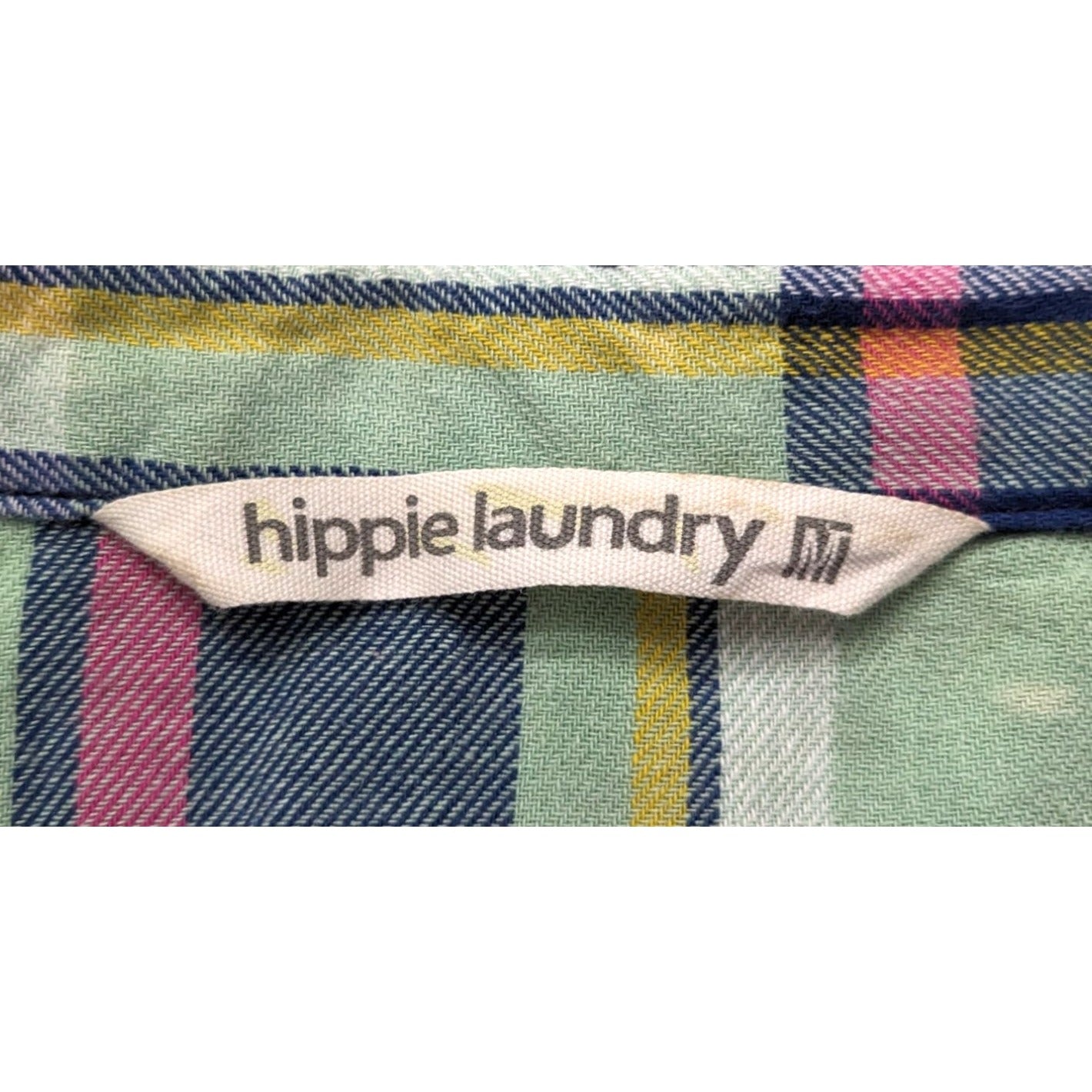 HIPPIE LAUNDRY Pastel Acid-Washed 100% Cotton Sleeveless Button Down Size M