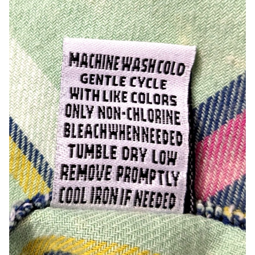HIPPIE LAUNDRY Pastel Acid-Washed 100% Cotton Sleeveless Button Down Size M