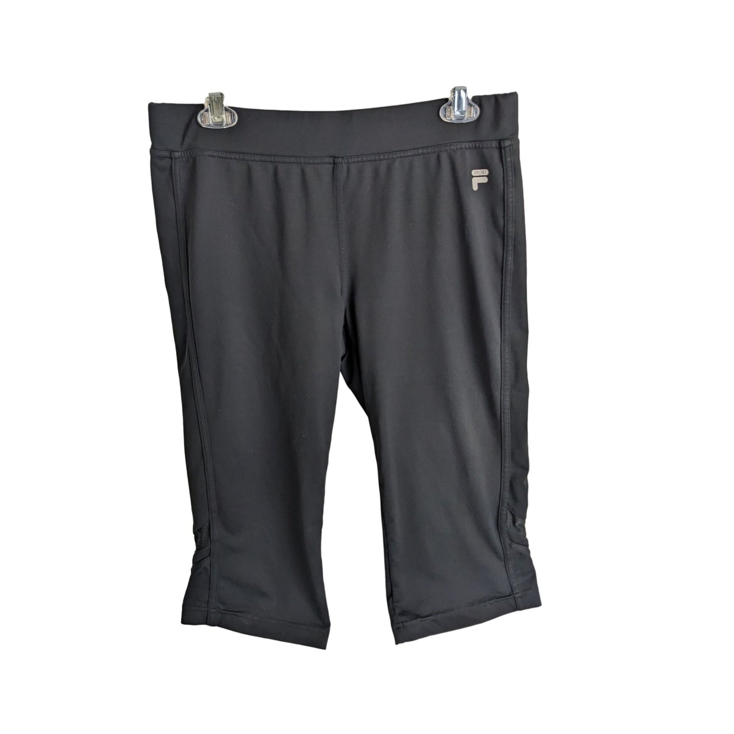 FILA Sport Activewear Capri Bike Shorts Black Size M