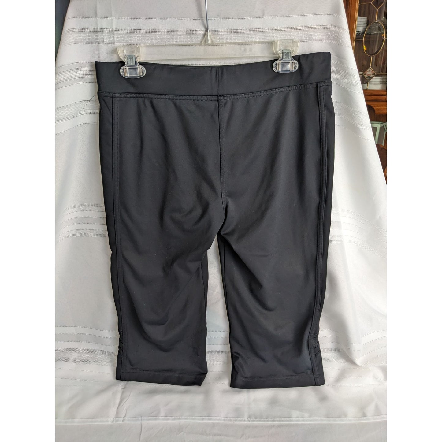 FILA Sport Activewear Capri Bike Shorts Black Size M