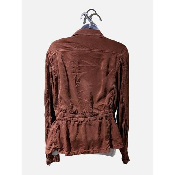 Anthropologie Rust Suede Jacket Cupro Vegan Moto